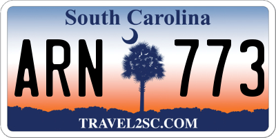 SC license plate ARN773