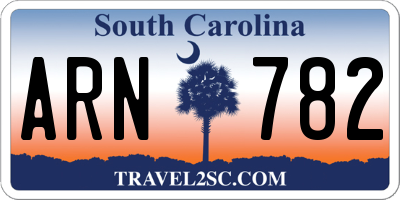 SC license plate ARN782