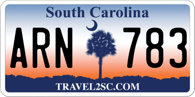 SC license plate ARN783