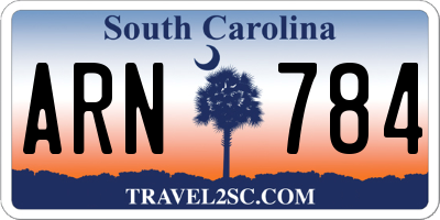 SC license plate ARN784