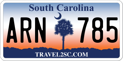 SC license plate ARN785