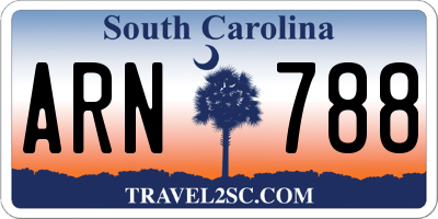 SC license plate ARN788