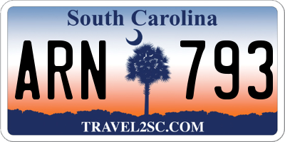 SC license plate ARN793
