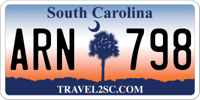 SC license plate ARN798