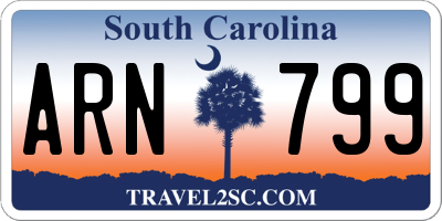 SC license plate ARN799