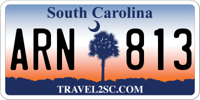 SC license plate ARN813