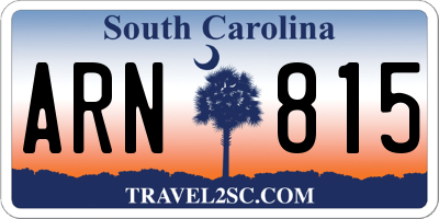 SC license plate ARN815