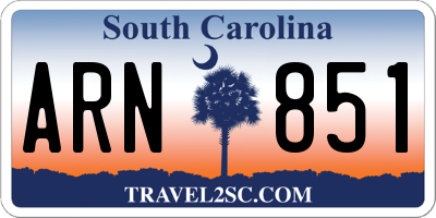 SC license plate ARN851