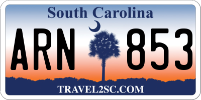 SC license plate ARN853