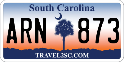 SC license plate ARN873