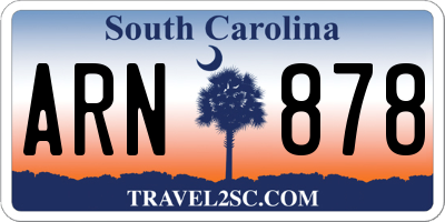 SC license plate ARN878