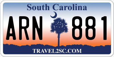 SC license plate ARN881