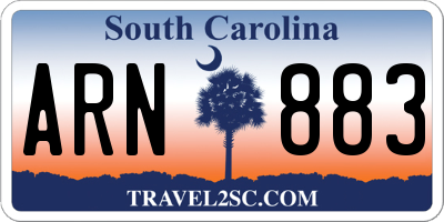 SC license plate ARN883