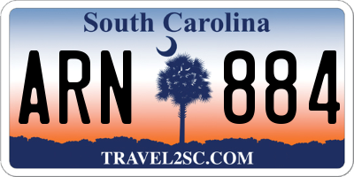 SC license plate ARN884