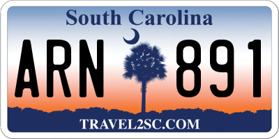 SC license plate ARN891