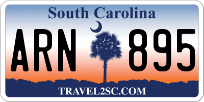 SC license plate ARN895