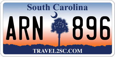 SC license plate ARN896