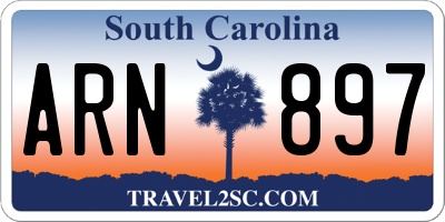 SC license plate ARN897