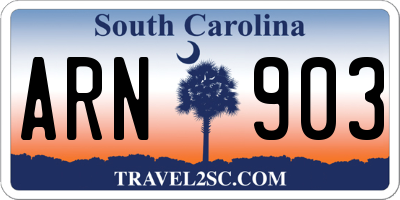 SC license plate ARN903