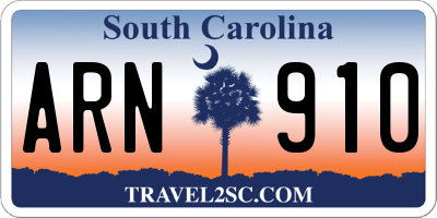 SC license plate ARN910