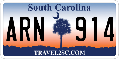 SC license plate ARN914