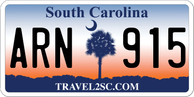 SC license plate ARN915