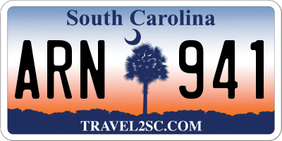 SC license plate ARN941