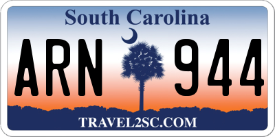 SC license plate ARN944