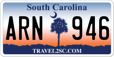 SC license plate ARN946