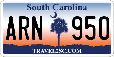 SC license plate ARN950