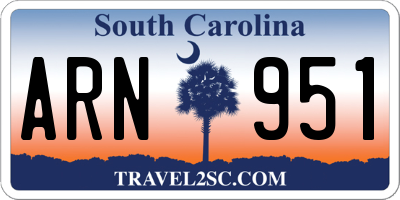 SC license plate ARN951