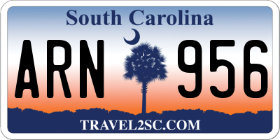 SC license plate ARN956