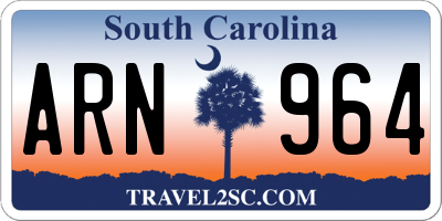 SC license plate ARN964