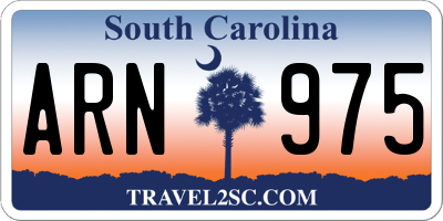 SC license plate ARN975