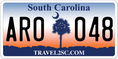 SC license plate ARO048