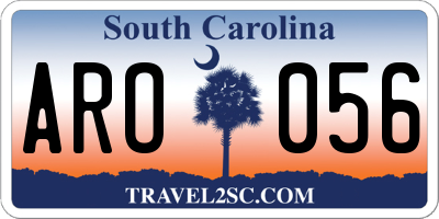 SC license plate ARO056