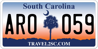 SC license plate ARO059