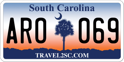 SC license plate ARO069