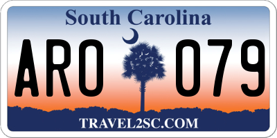 SC license plate ARO079