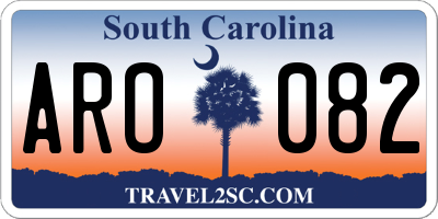 SC license plate ARO082