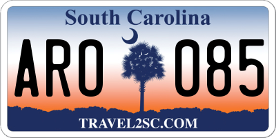 SC license plate ARO085