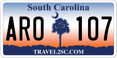 SC license plate ARO107