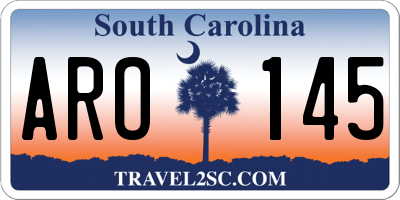 SC license plate ARO145