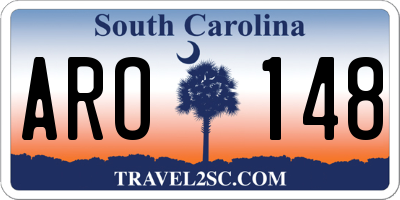 SC license plate ARO148