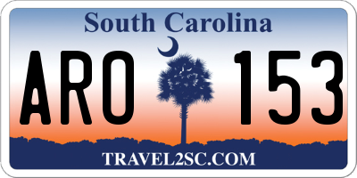 SC license plate ARO153