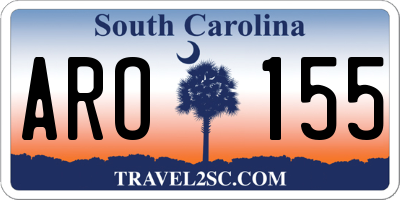 SC license plate ARO155
