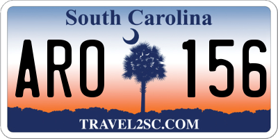 SC license plate ARO156