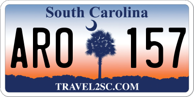 SC license plate ARO157