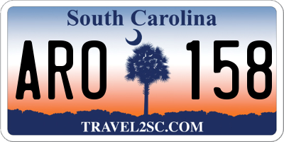 SC license plate ARO158