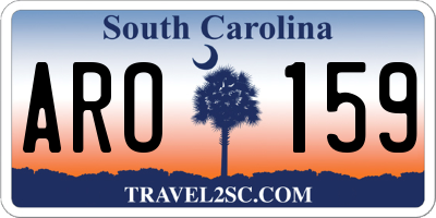 SC license plate ARO159